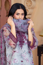 Dusty Lilac Organza Embroidered Shirt with Grey Silk Farshi Shalwar – RNK3 | Noorma Kamal