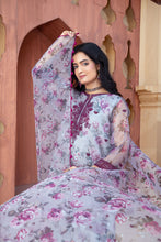 Dusty Lilac Organza Embroidered Shirt with Grey Silk Farshi Shalwar – RNK3 | Noorma Kamal