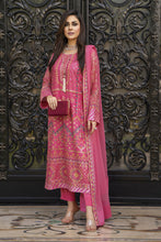 Fuchsia Pink Embroidered Chiffon Eid Dress – Chand Sa Libaas by Aleezay | CSLA3