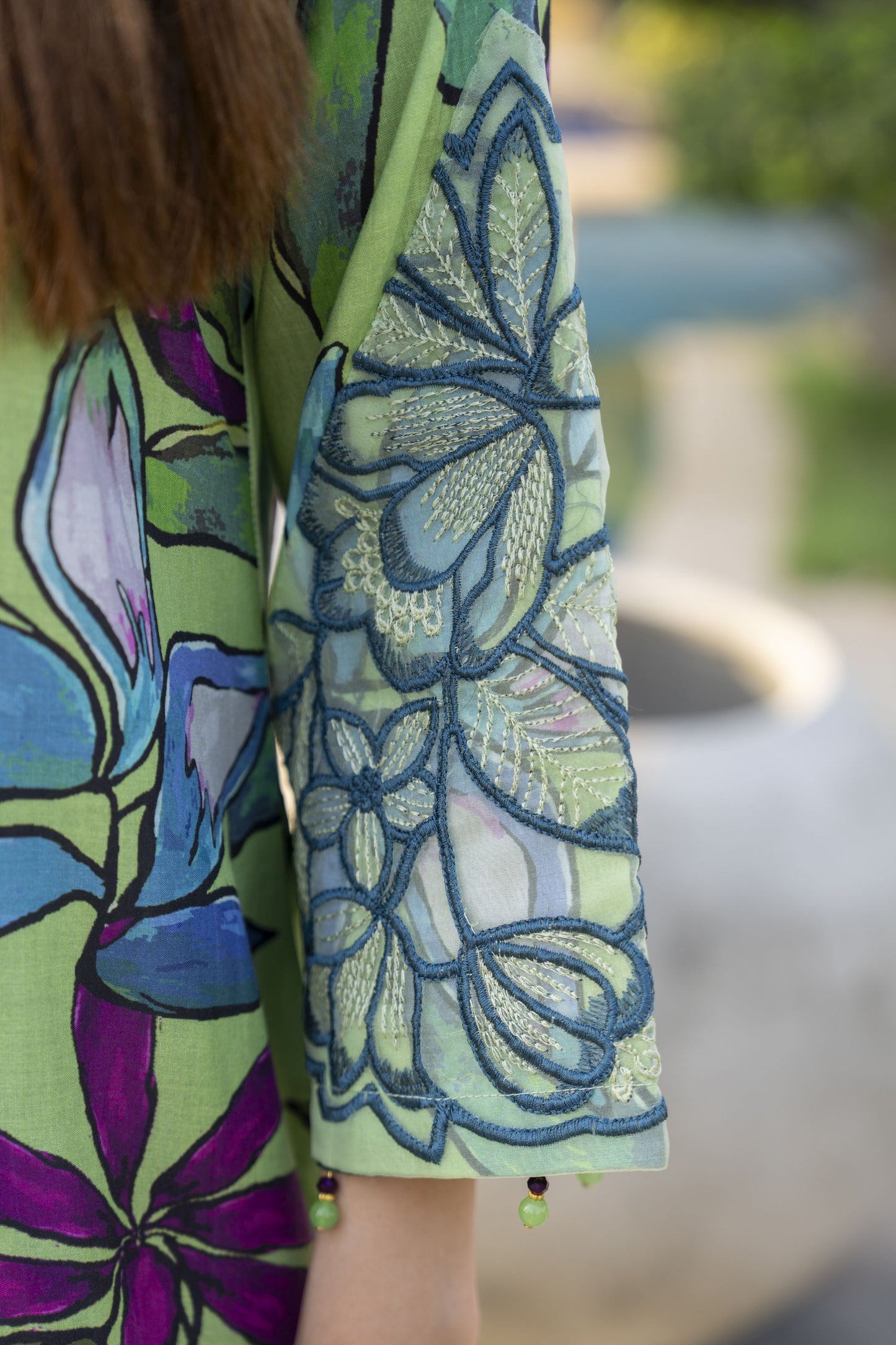 Lime Green Printed Lawn Farshi Set Rangrez by Sakeena Hasan RBS1