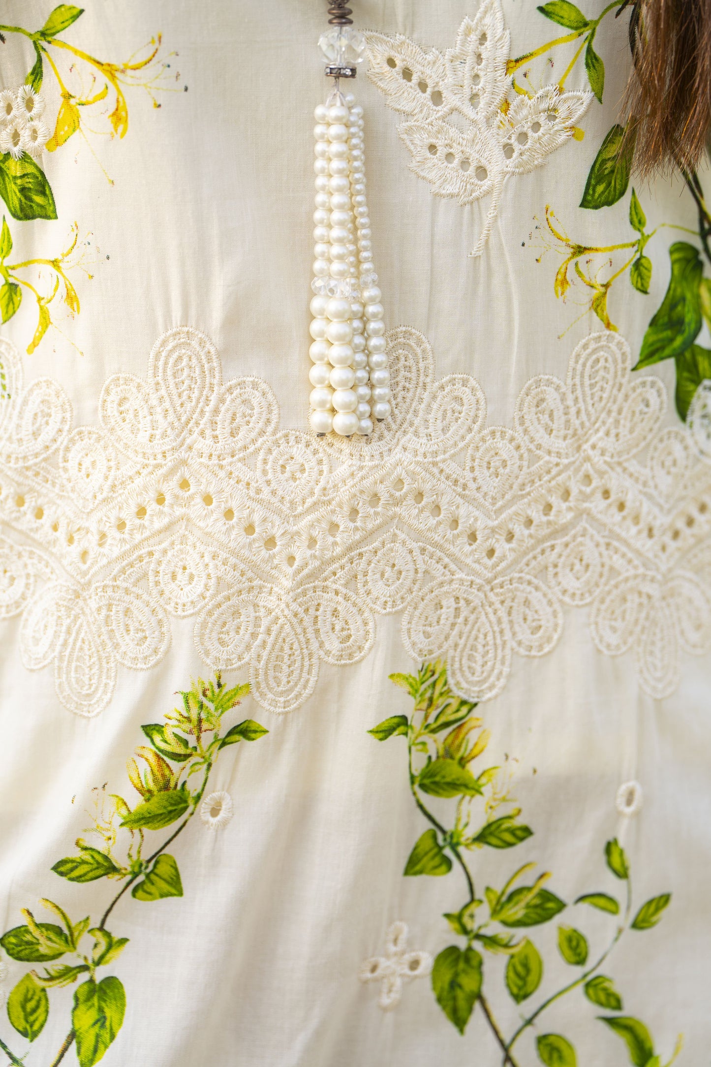 Ivory Chikankari 3pc Lawn Suit Rangrez by Sakeena Hasan RBS4