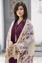 Maroon 3-Piece Poly Raw Silk Suit with Floral Printed Silk Scarf | Essentials by Miski – EBM6