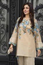 Dawn Petals by Sahar Beige Co-ord Set with Blue Floral Print DPS5