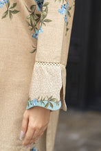 Dawn Petals by Sahar Beige Co-ord Set with Blue Floral Print DPS5