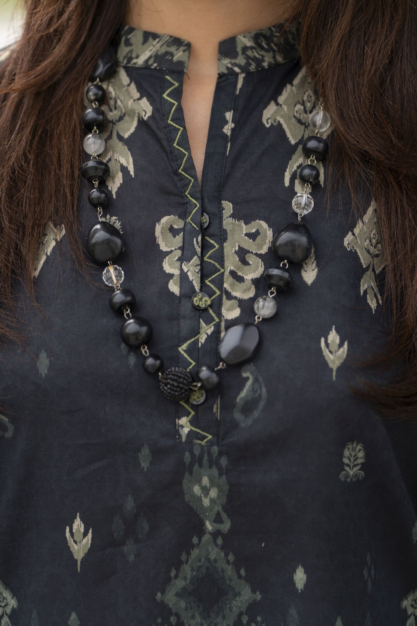 Dawn Petals by Sahar Dark-Toned Embroidered Co-ord Set DPS2