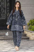 Dawn Petals by Sahar Black Printed Cambric Co-ord Set DPS1