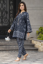 Dawn Petals by Sahar Black Printed Cambric Co-ord Set DPS1