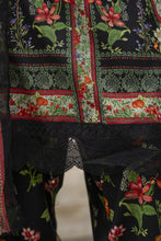 Sakeena Summer Ease – Black 3pc  Lawn Dress with Farshi Shalwar SSE3