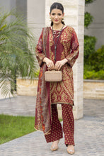 Sakeena Summer Ease – 3pc Maroon Lawn Dress with Chiffon Dupatta SSE2