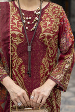 Sakeena Summer Ease – 3pc Maroon Lawn Dress with Chiffon Dupatta SSE2