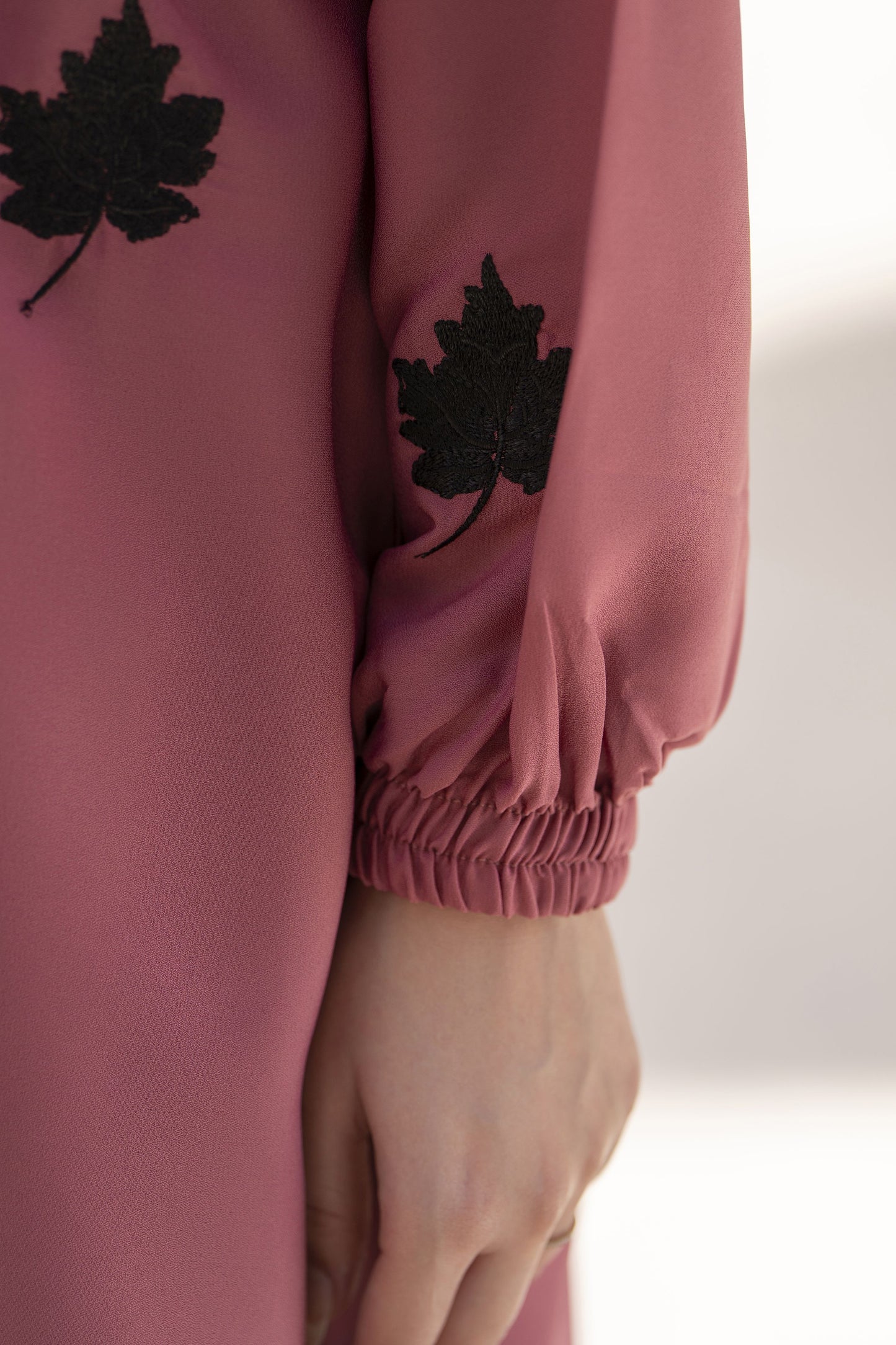 Zaina Veil of Grace – Embroidered Two-Tone Abaya Set with Scarf & Belt ZVG6