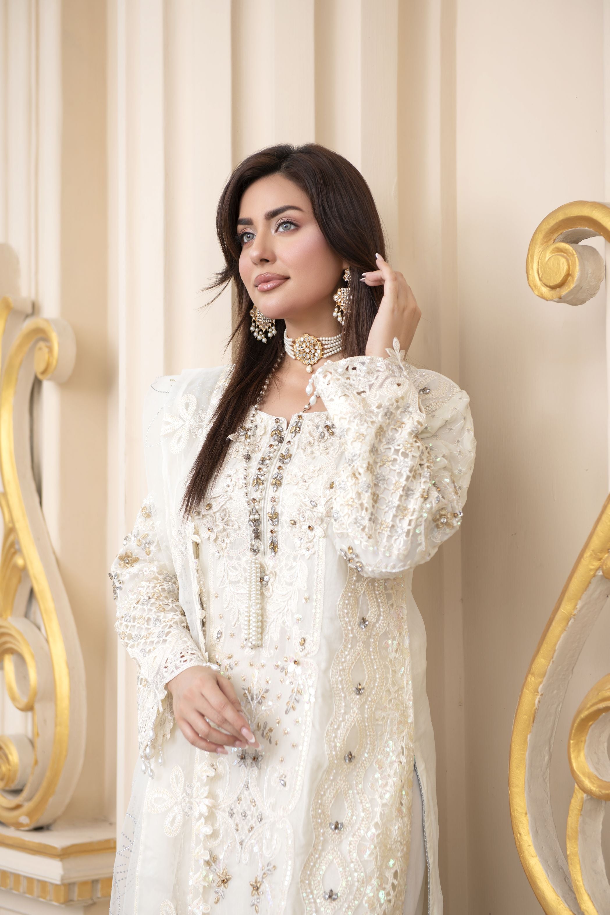 Sitara by Silver – 3pc Chiffon Handworked Formal Dress SBS1