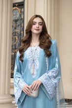 Threaded Grace Silk Karandi by Gul Warun – Powder Blue Embroidered 3pc Suit TGS1