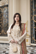 Sitara by Silver – 3pc Organza Handworked Dress with Net Sharara SBS7