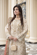 Sitara by Silver – 3pc Organza Handworked Dress with Net Sharara SBS7
