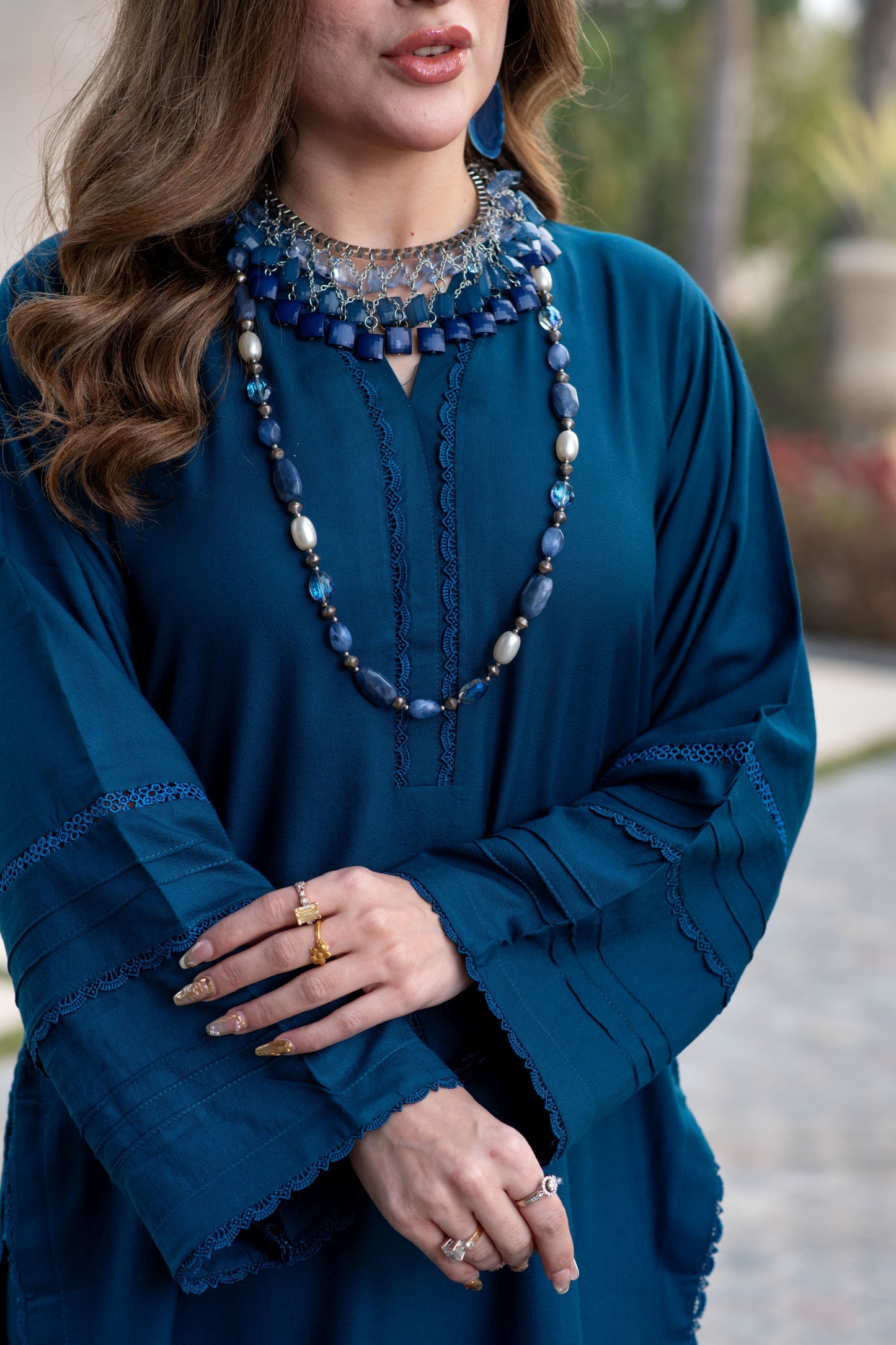 Aurum by Gul Warun – Teal Multani Shawl Dhanak 3pc Suit GA4