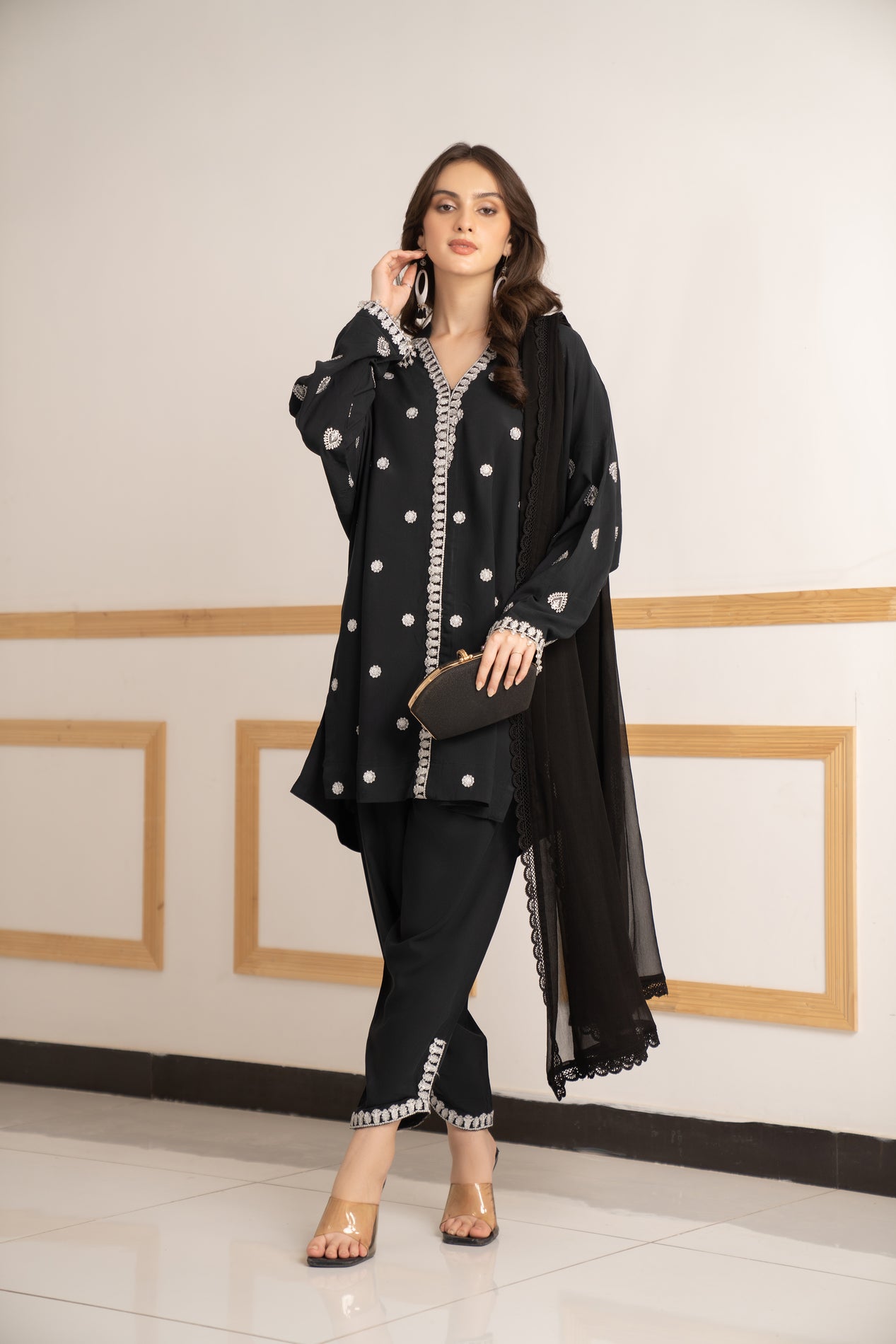 3pc Ready to Wear Over sized Linen Dress LY2