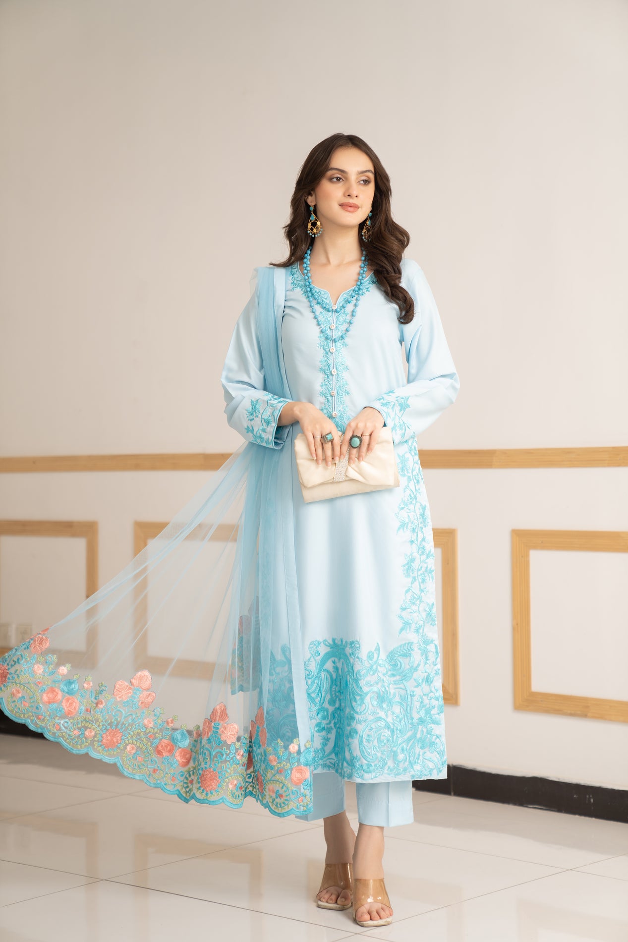 3pc Ready to Wear Linen Dress LY11
