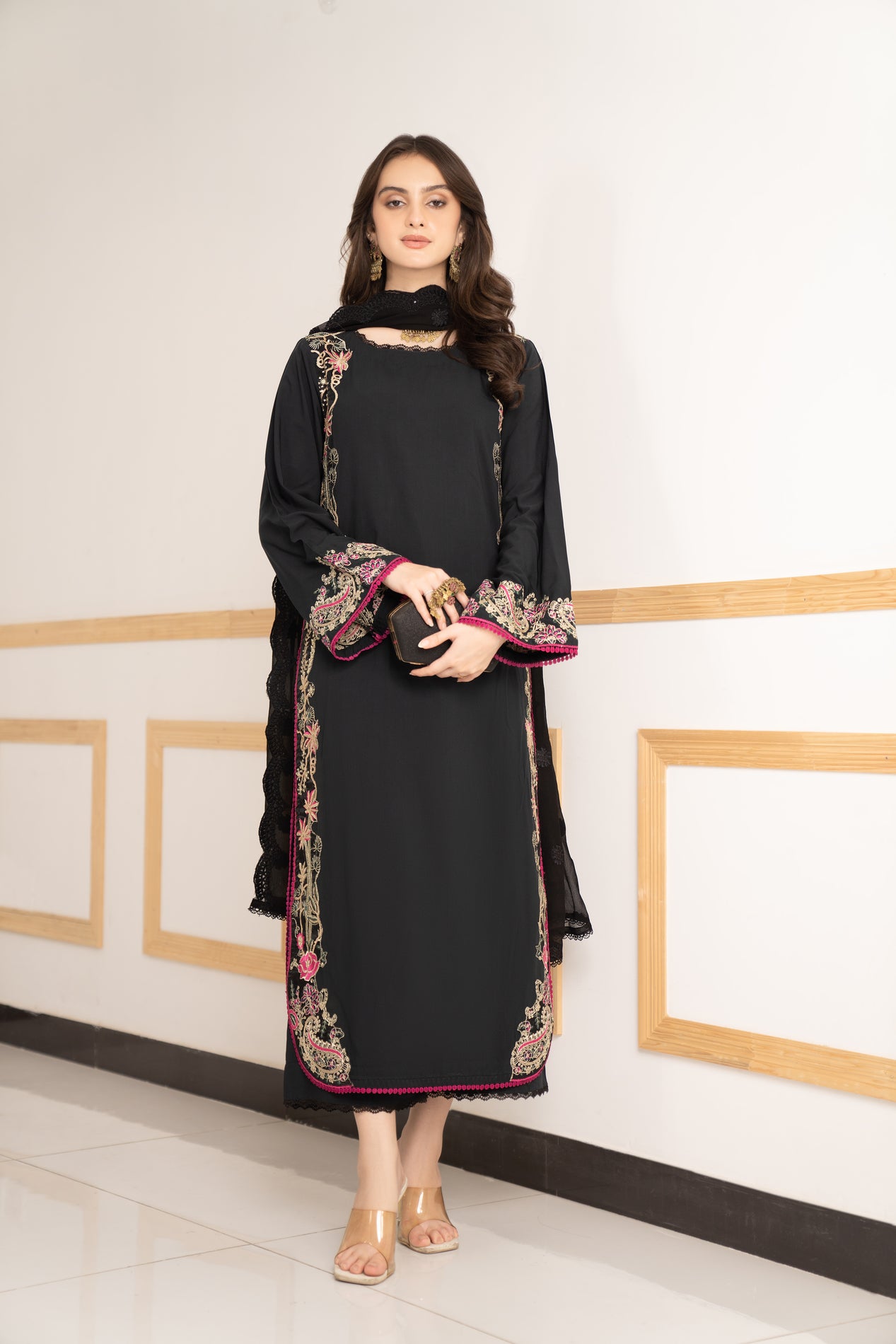 3pc Ready to Wear Linen Dress LY10