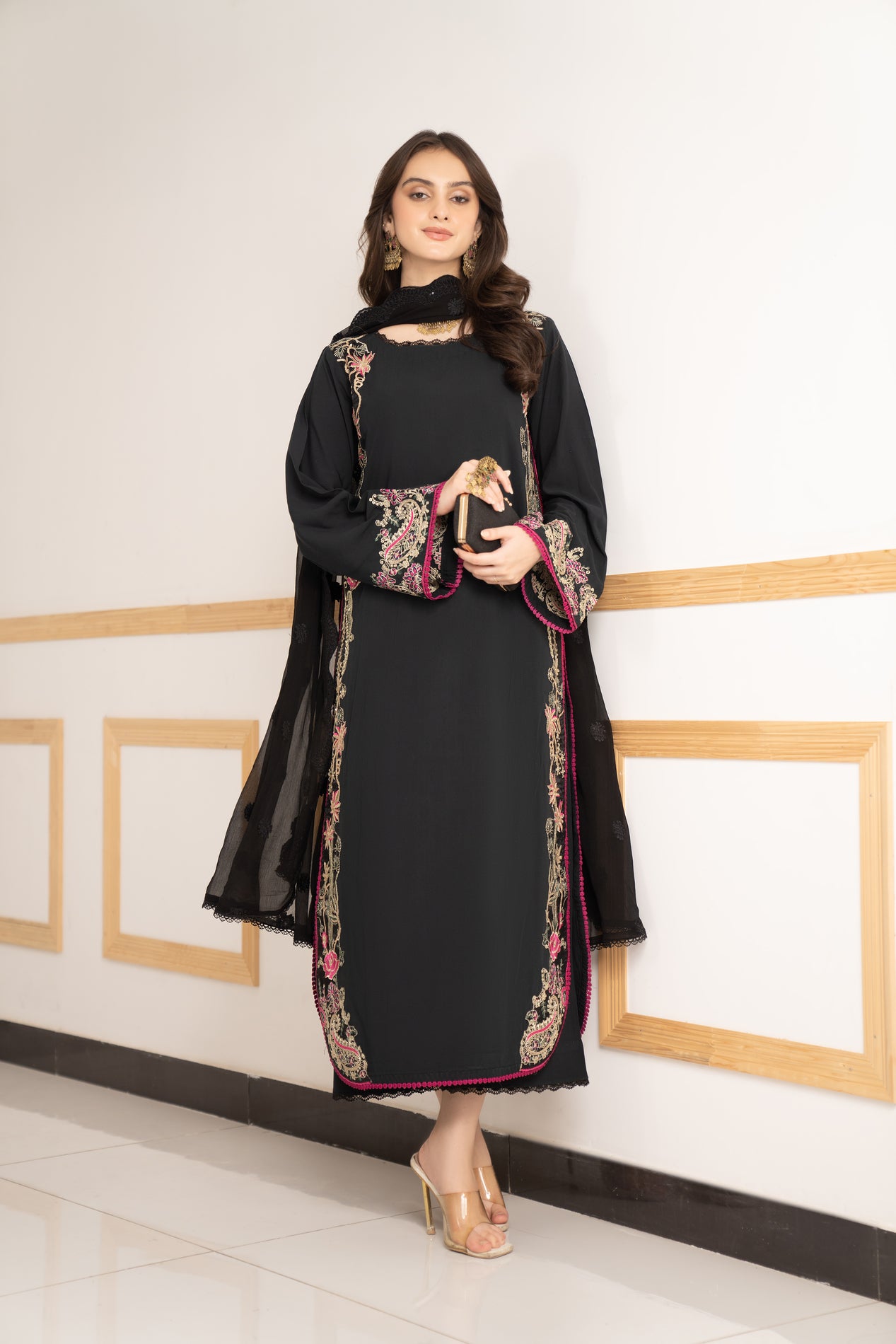 3pc Ready to Wear Linen Dress LY10