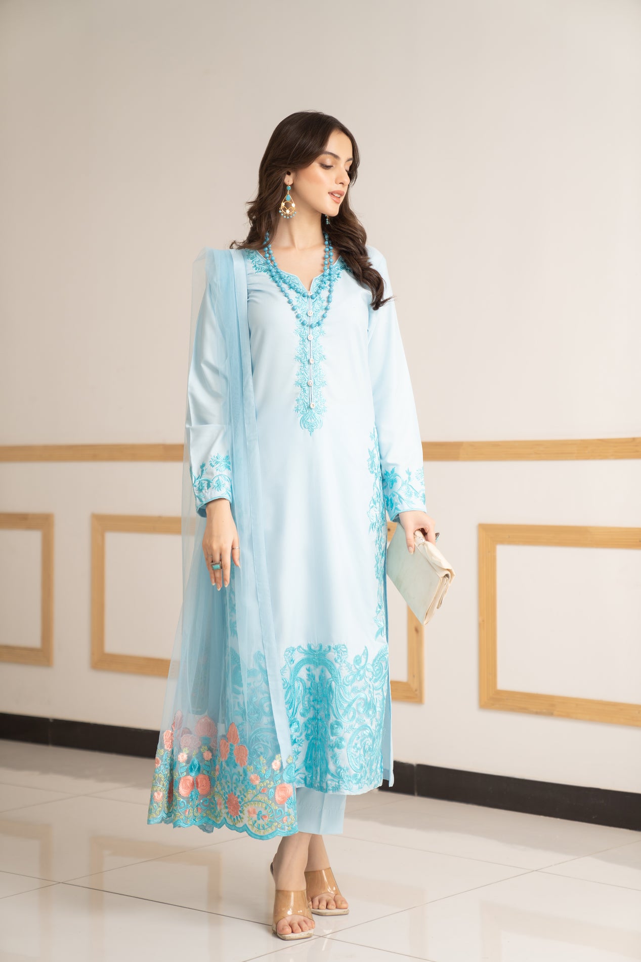 3pc Ready to Wear Linen Dress LY11