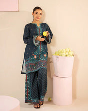 Everyday Luxe by Mona – Teal Printed Silk Lawn 2pc Co-Ord Set | MES7