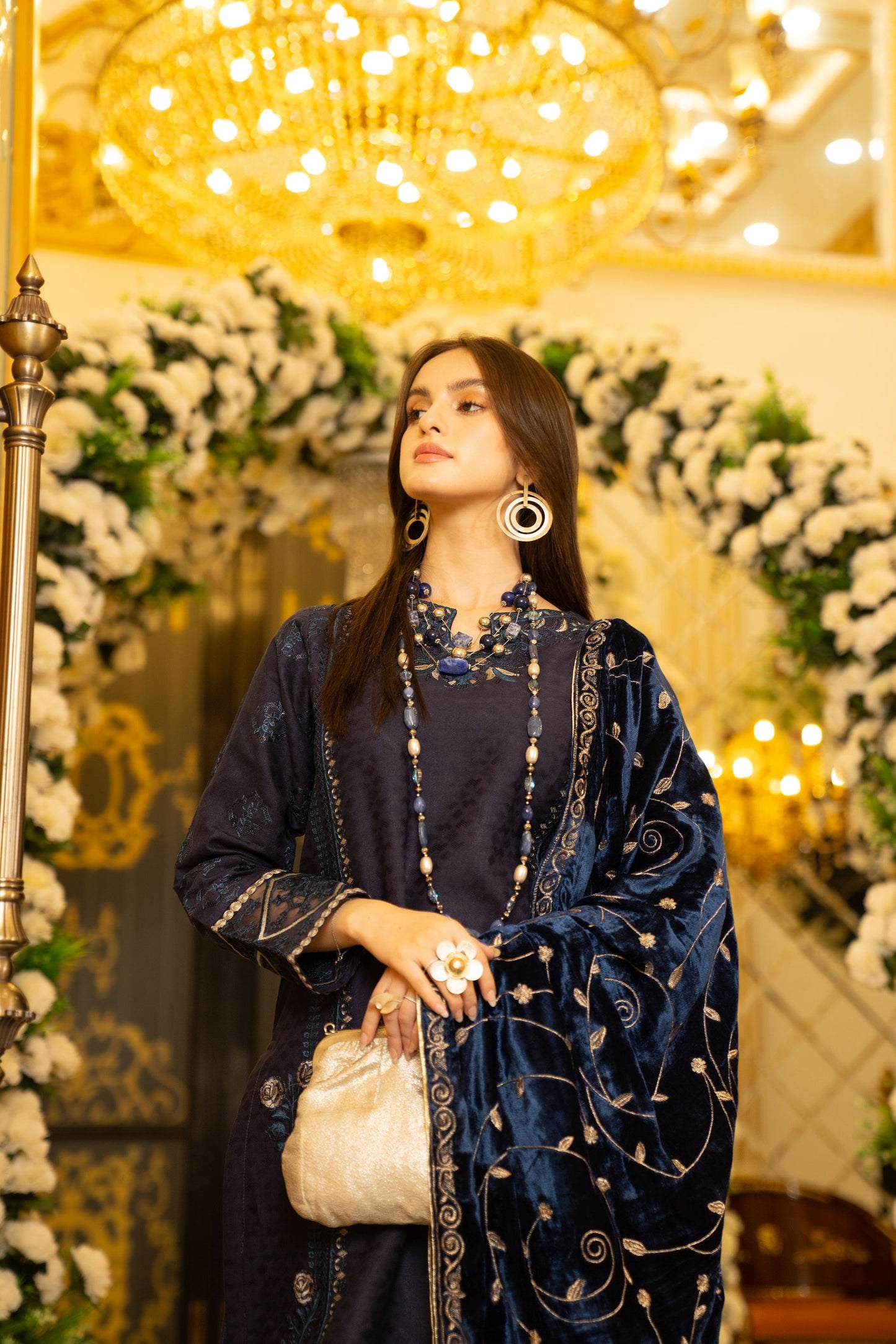 3pc Velvet Shawl Collectoin by Aabpara ABV2