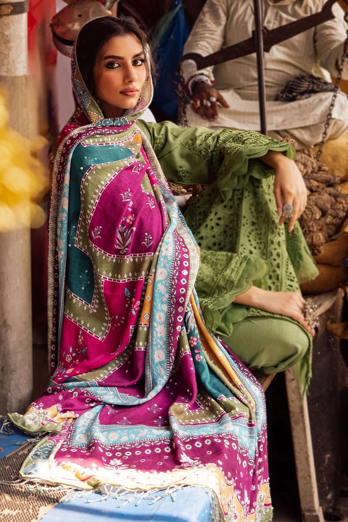 Nureh Winter Khaddar Bazaar Collection NE48