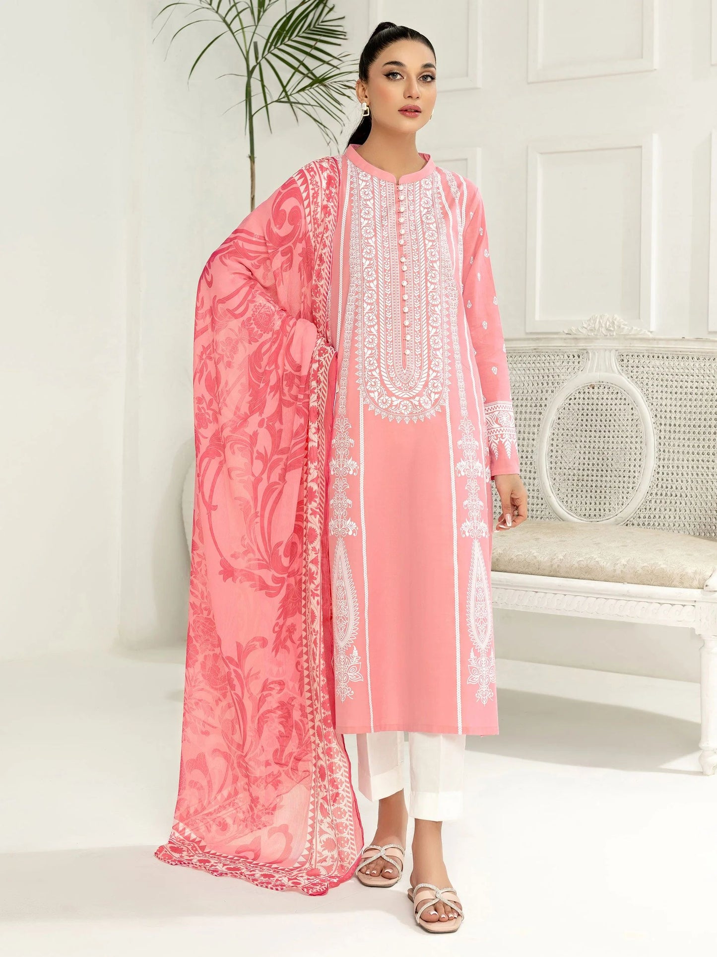 3pc Ready to Wear Dress by Limelight U2773-Pink
