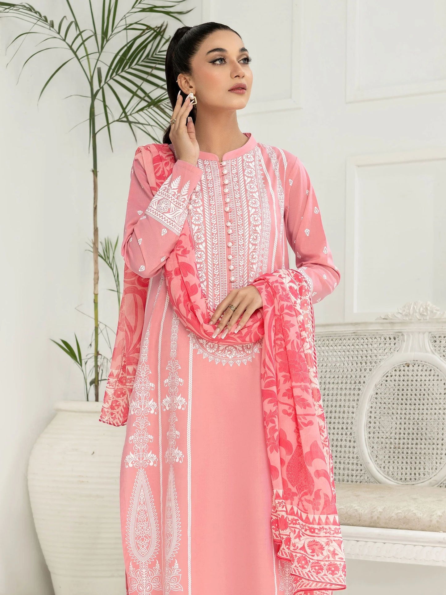 3pc Ready to Wear Dress by Limelight U2773-Pink
