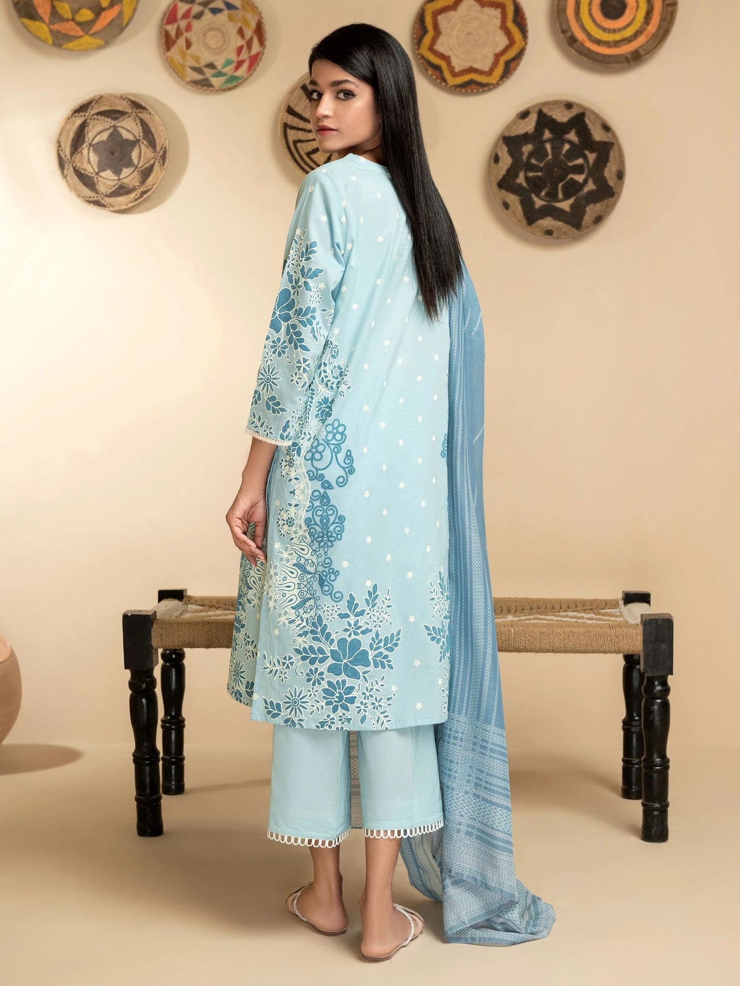 3pc Ready to Wear Dress by Limelight U2777-Ice Blue