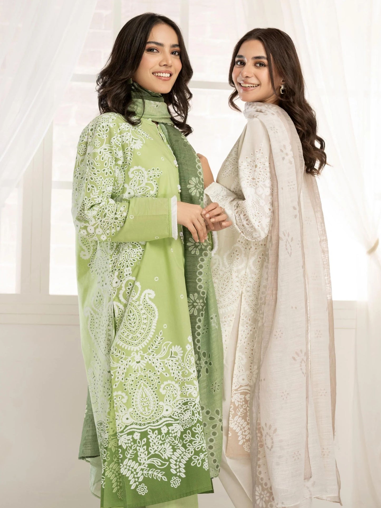 3pc Ready to Wear Dress by Limelight U2778-White