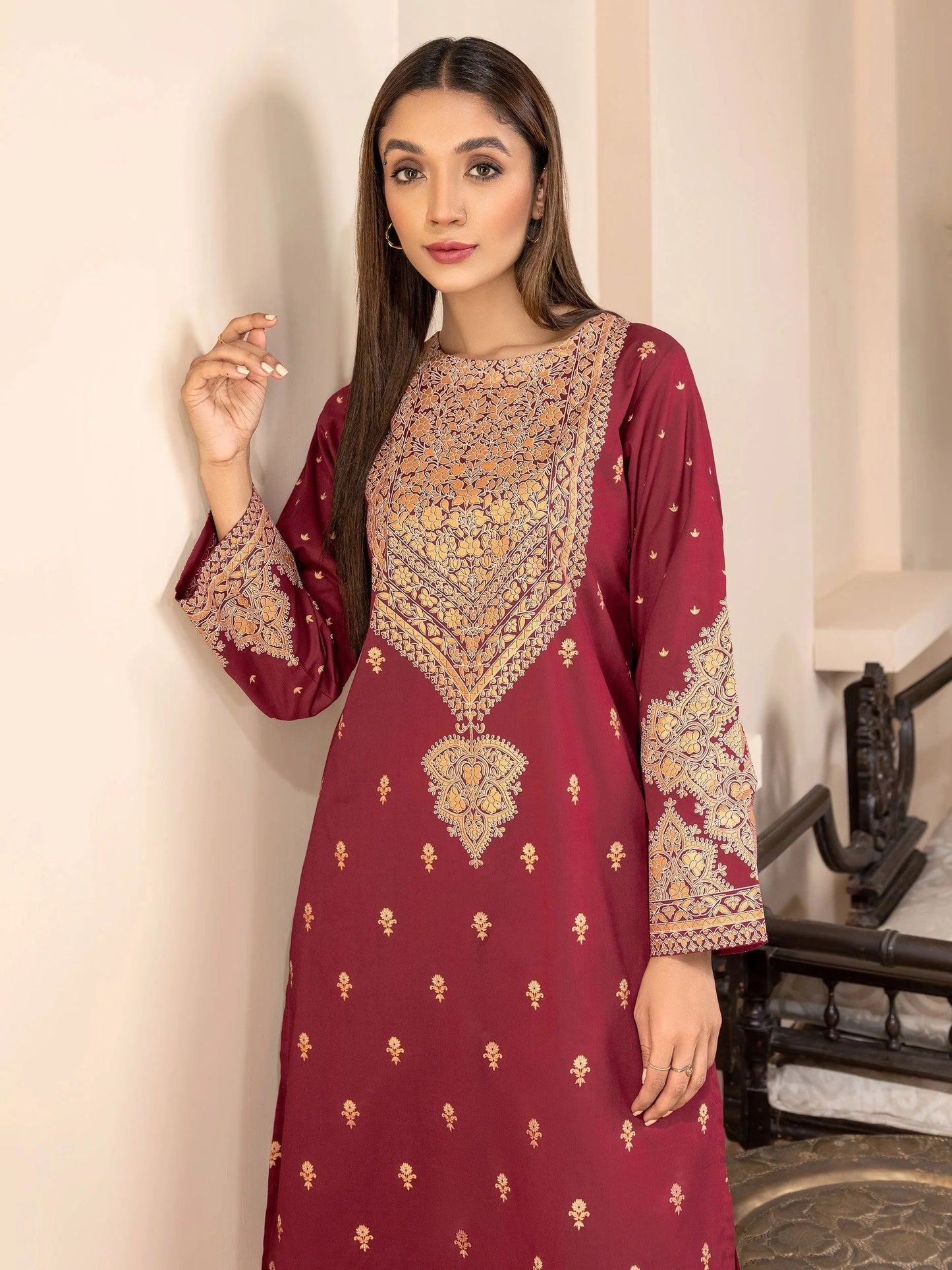 2pc Ready to Wear Dress by Limelight U2787-Red