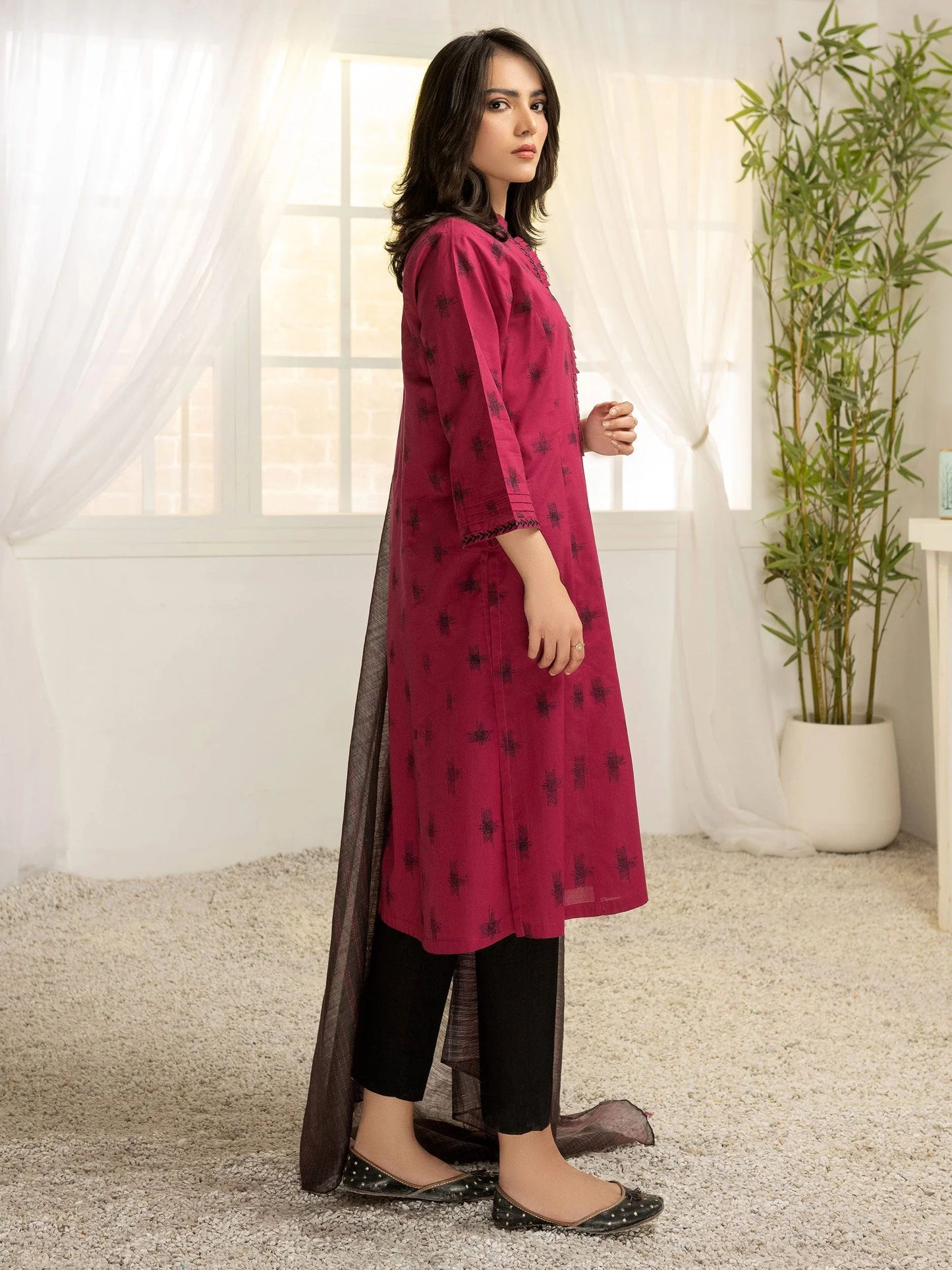 3pc Ready to Wear Dress by Limelight U2789-Plum