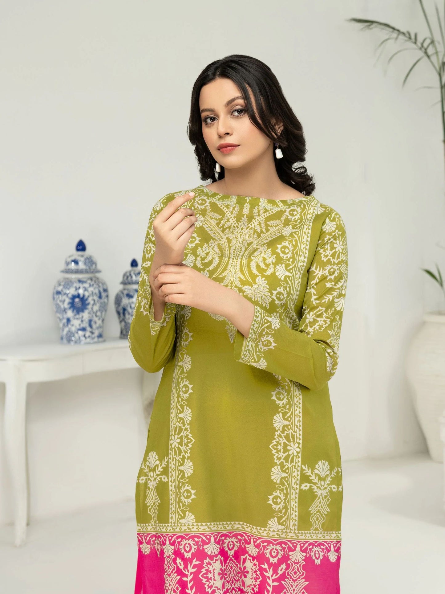 2pc Ready to Wear Dress by Limelight U2882-Green