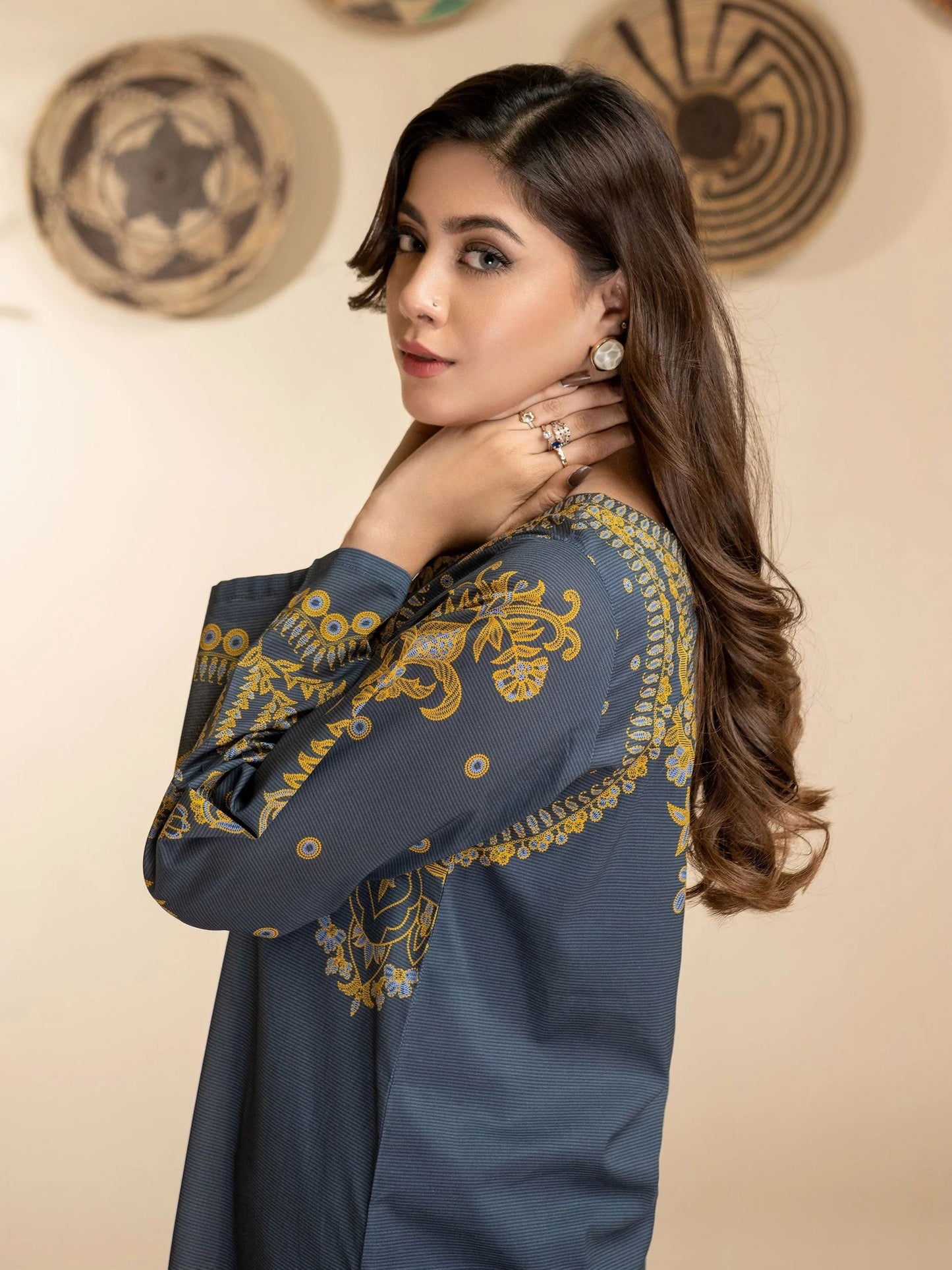 2pc Ready to Wear Dress by Limelight U2884-Blue