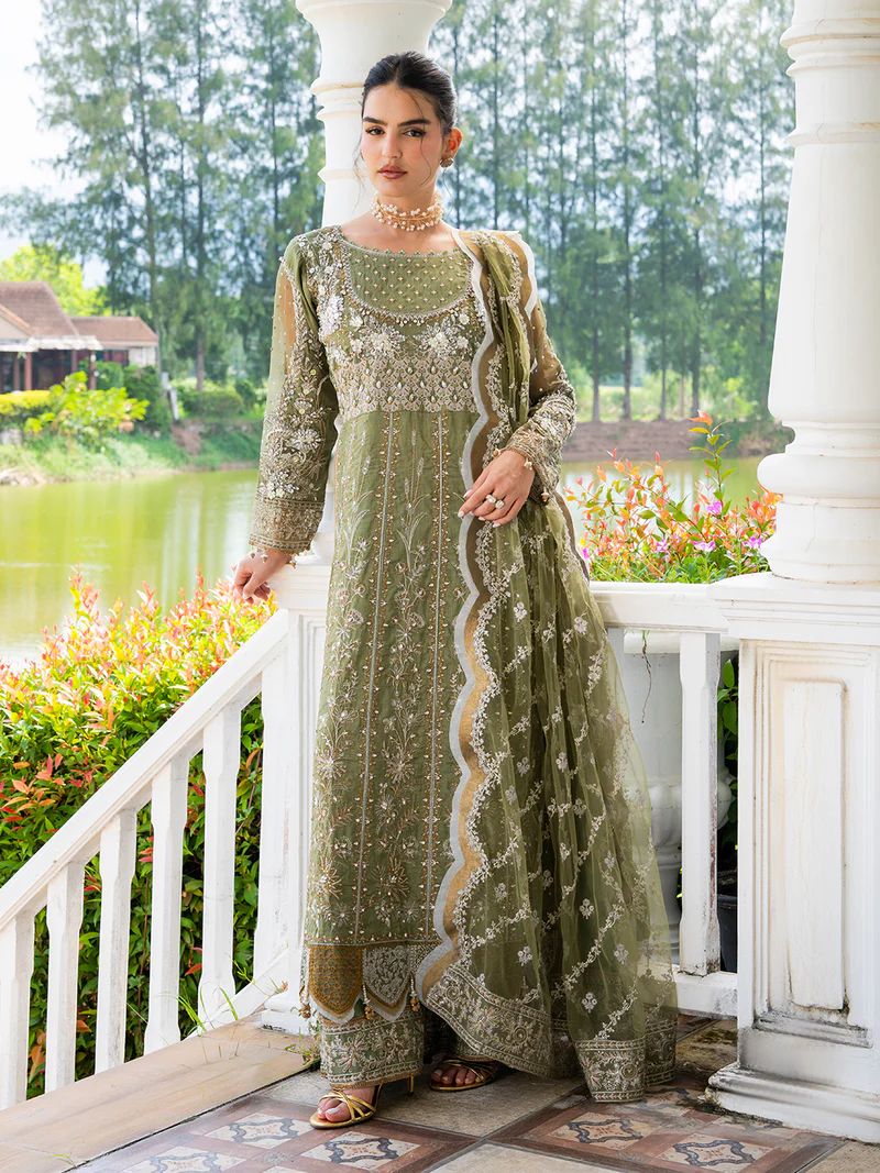 Mona 3pc Handworked Raw Silk Suit with Sharara – Meher6