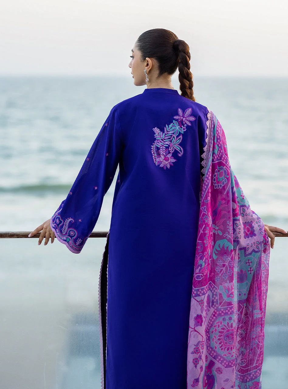 Alayah – Stitched Violet Embroidered Lawn 3pc Suit by Zainab Chottani – ZCTL11