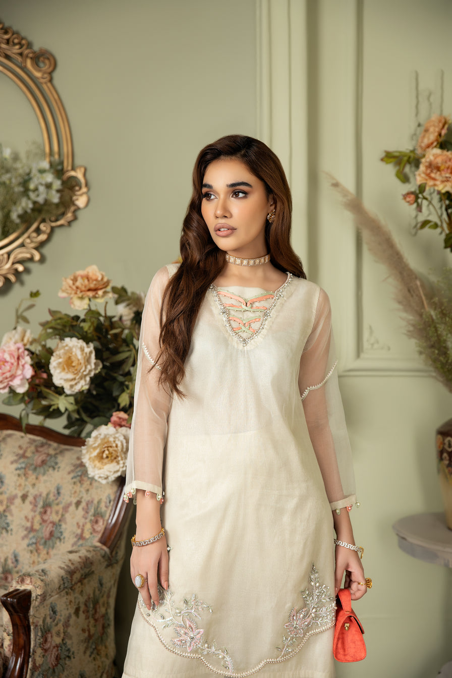 2pc Chiffon Handwork Cape by Ain 28