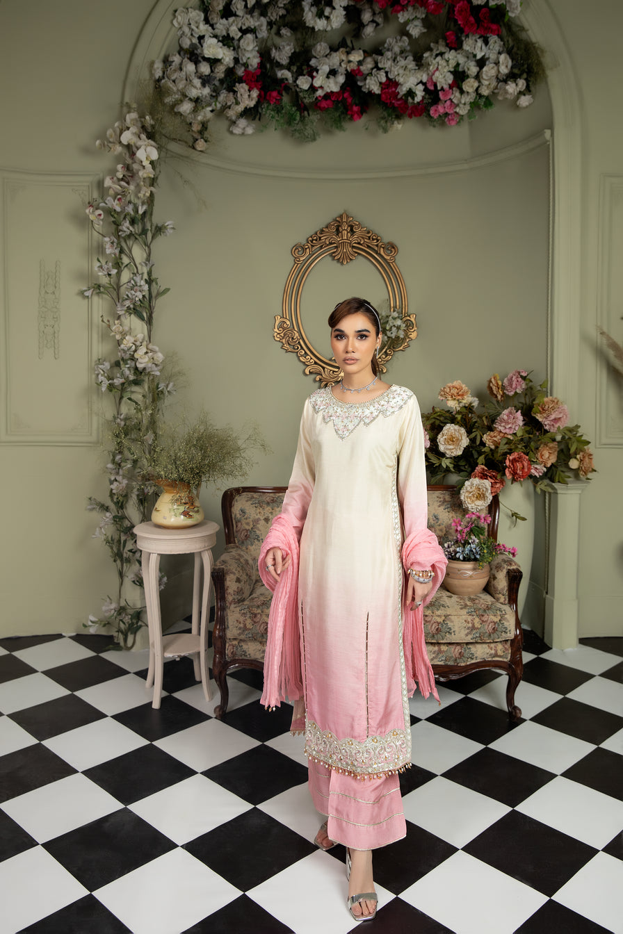 3pc Rawsilk Handwork Dress by Ain 21