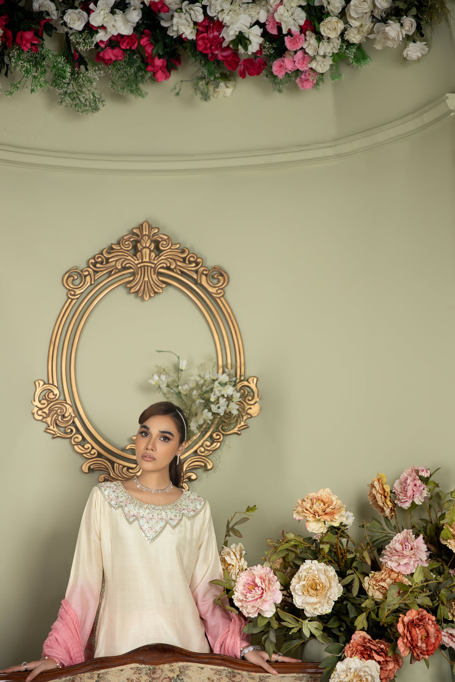 3pc Rawsilk Handwork Dress by Ain 21