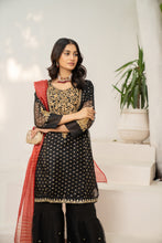 3pc Embroidered Organza Dress by Arwah YC10