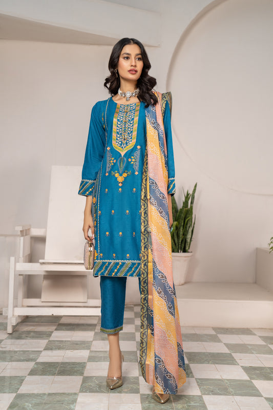 3pc Embroidered Lawn Dress by Arwah YC7