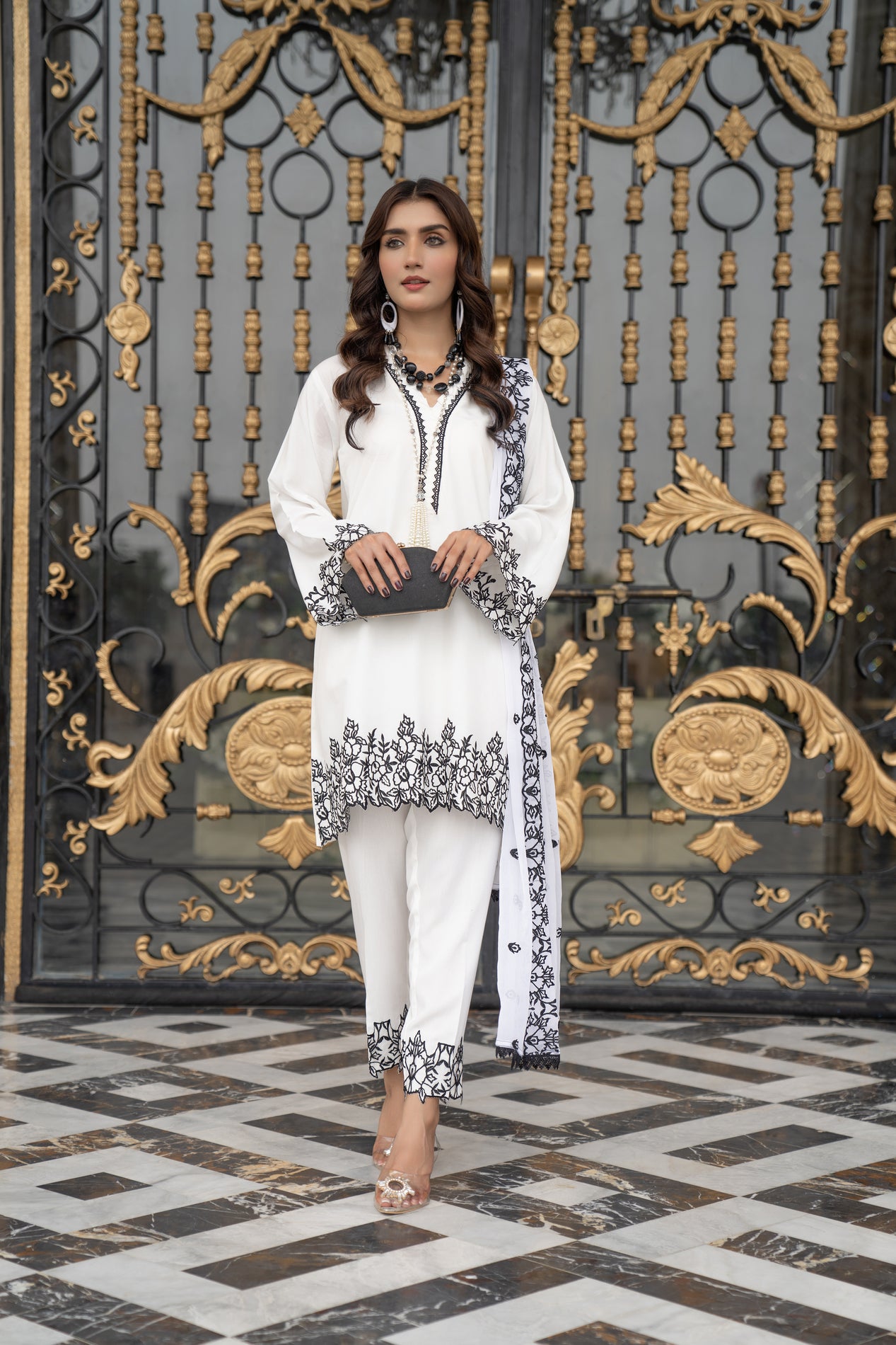 3pc Linen Ready to Wear Dress by DressCode DCL9