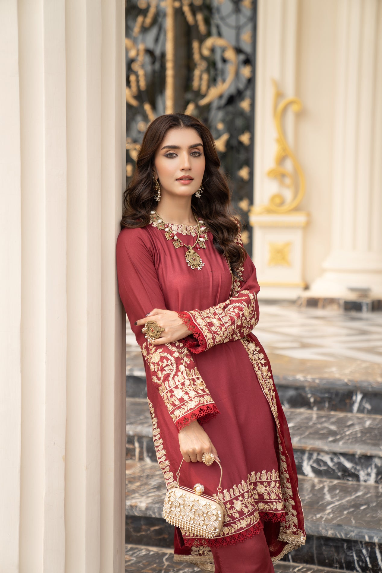 3pc Linen Ready to Wear Dress by DressCode DCL4