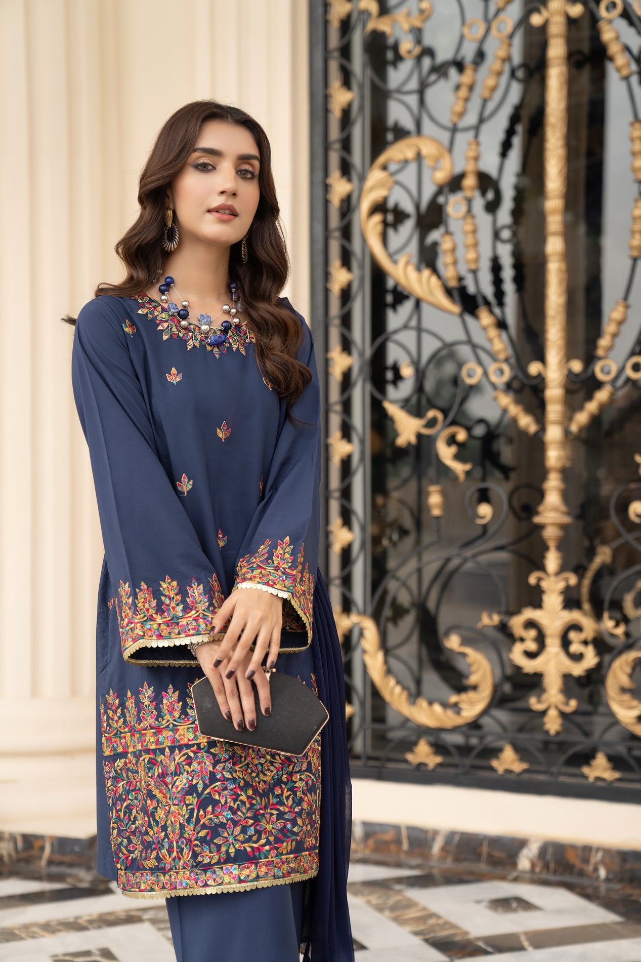 3pc Linen Ready to Wear Dress by DressCode DCL2