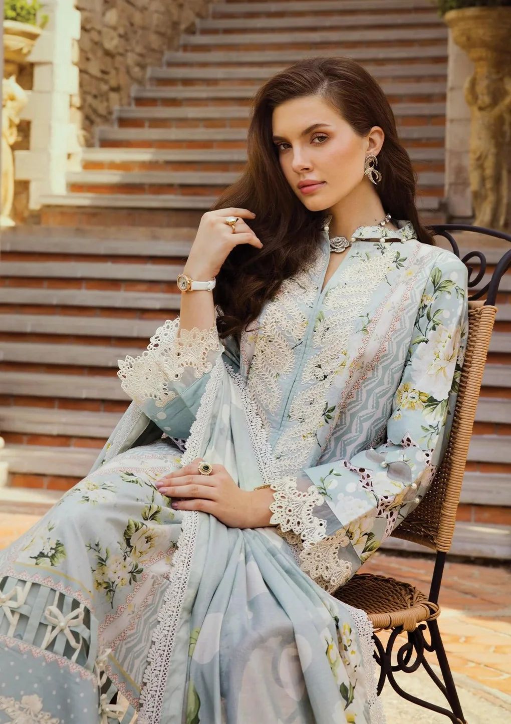 ELAF Chikankari Lawn WATERLILLY ECT-05A