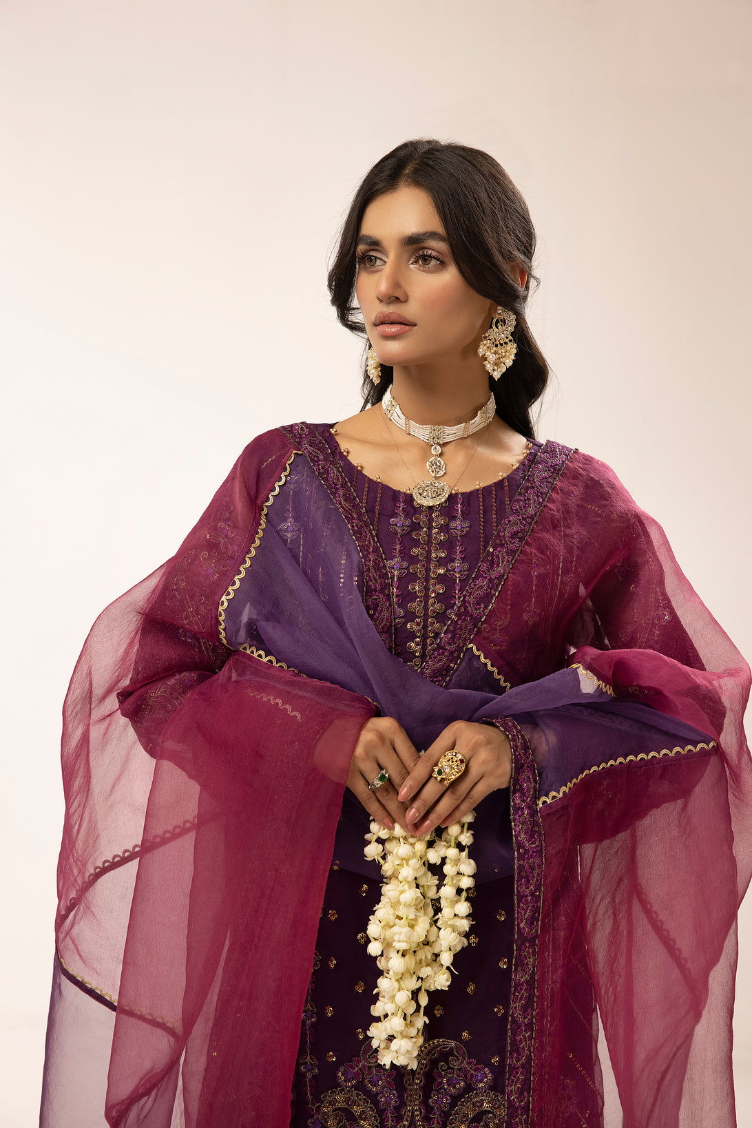 3pc Embroidered Dress by Hemlime A02