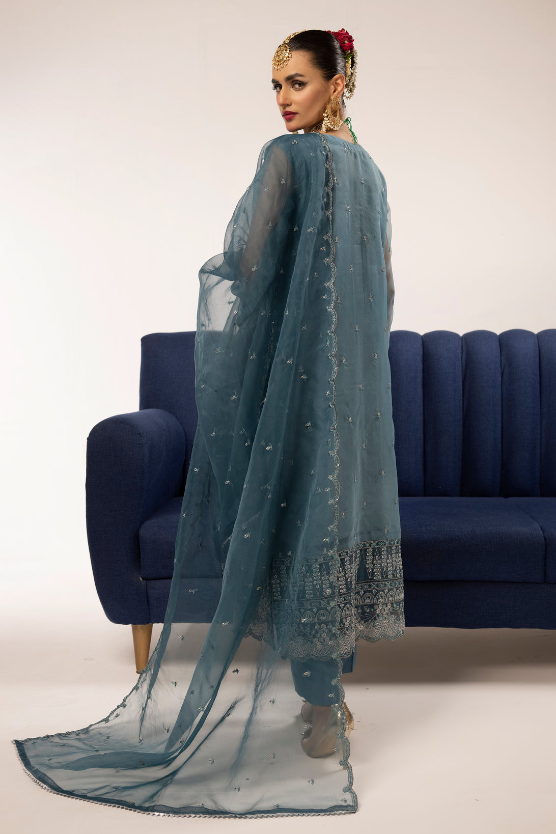 3pc Embroidered Dress by Hemlime A04