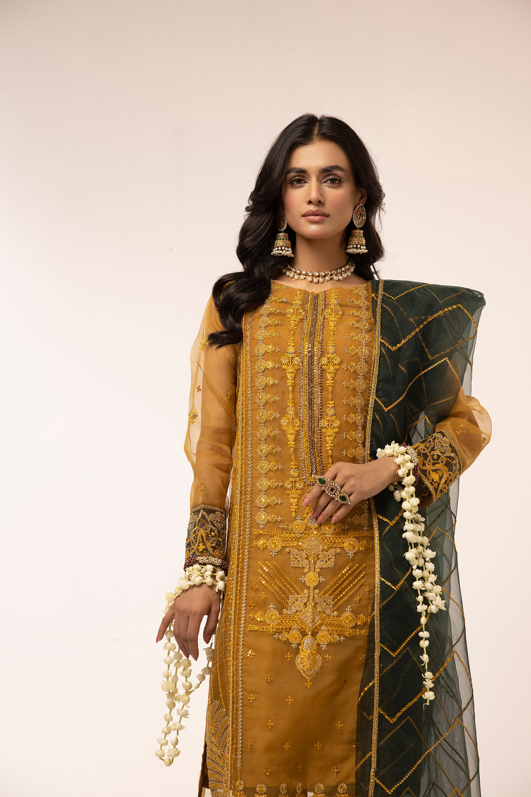 3pc Embroidered Dress by Hemlime A01